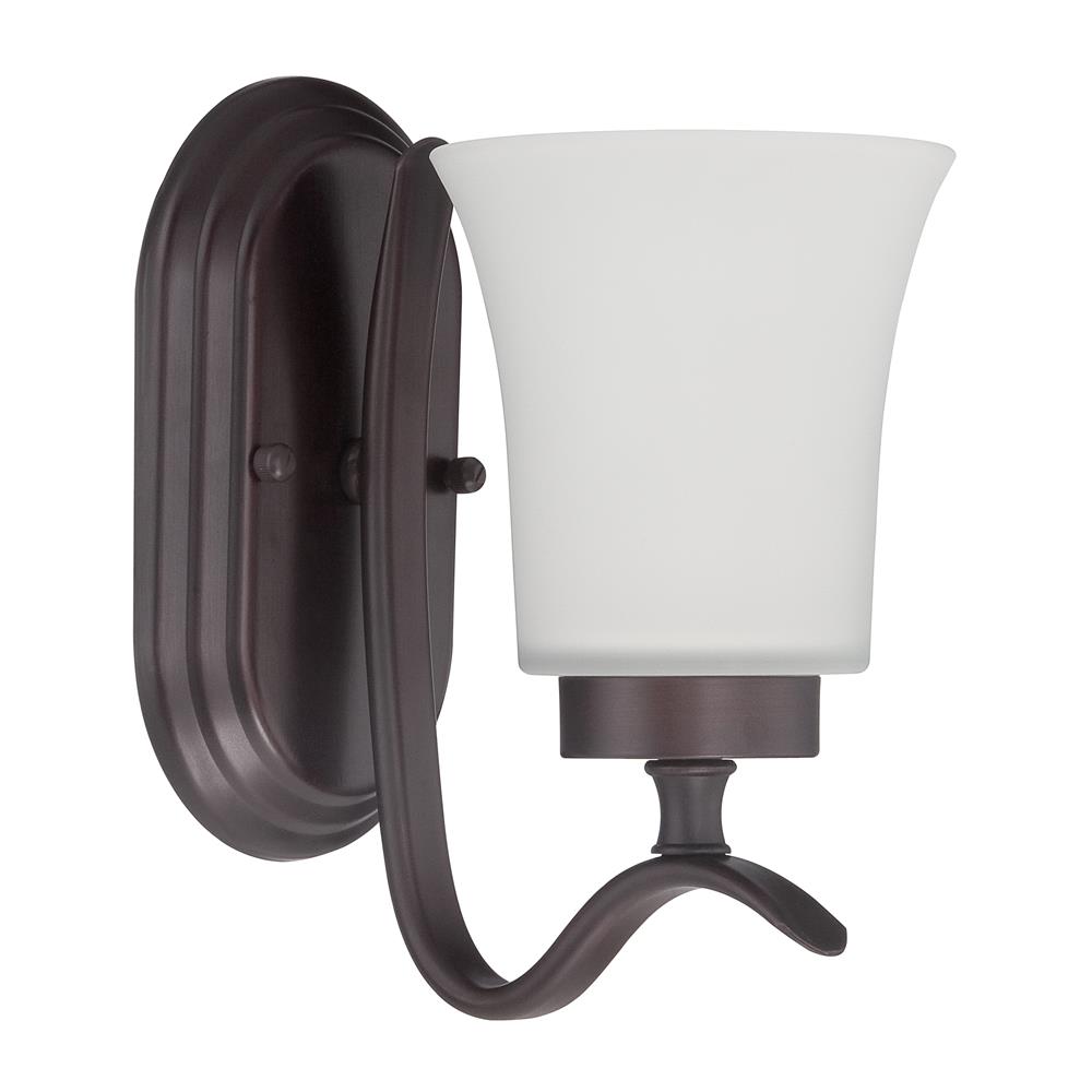 Craftmade 38301-ABZ Northlake 1 Light Wall Sconce in Aged Bronze with White Frosted Glass